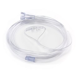 Adult Nasal Cannula with 7ft Kink-Resistant Tubing - Clear Over-Ear Oxygen Delivery