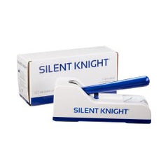 Silent Knight Hand Operated Pill Crusher - Professional Grade with Dual-Action Crushing, Surgical Steel (Blue/White)
