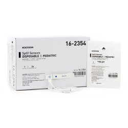 McKesson Disposable Pediatric SpO2 Sensor - Finger Wrap Pulse Oximeter Probe with 1.5 Ft Cable