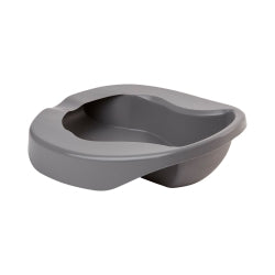 McKesson Pontoon Bedpan - Graphite 15 Inch Single Patient Use with Non-Stick Surface & 250 lb Capacity