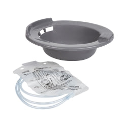 McKesson Round Plastic Graduated Sitz Bath - 2000 mL Capacity with Solution Bag and Tubing