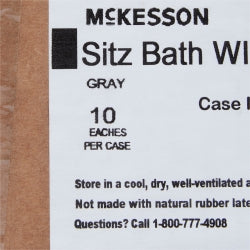 McKesson Round Plastic Graduated Sitz Bath - 2000 mL Capacity with Solution Bag and Tubing