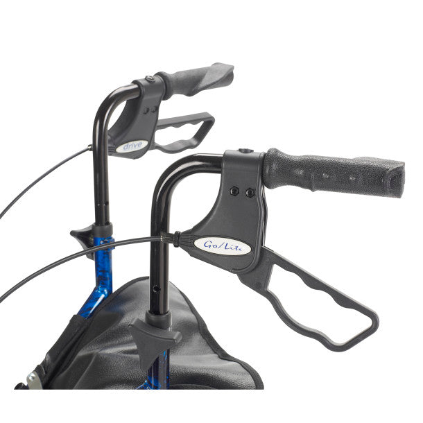 Deluxe 3 Wheel Aluminum Rollator, 7.5" Casters