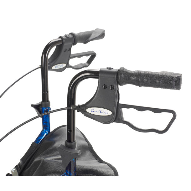 Deluxe 3 Wheel Aluminum Rollator, 7.5" Casters