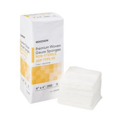 McKesson USP Type VII Gauze Sponge - 4x4 White Square Non-Sterile Cotton Wound Dressing