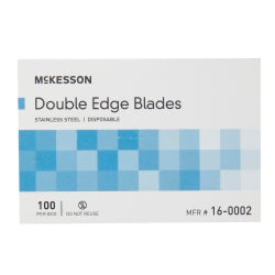 McKesson Double Edged Razor Blade - Teflon Coated Stainless Steel Surgical Prep Blades