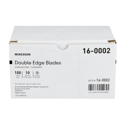 McKesson Double Edged Razor Blade - Teflon Coated Stainless Steel Surgical Prep Blades
