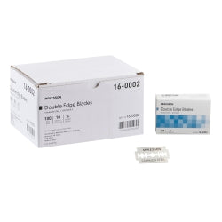 McKesson Double Edged Razor Blade - Teflon Coated Stainless Steel Surgical Prep Blades