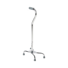 Large Base Quad Cane - Steel Frame with Padded Offset Handle | 300 lbs Capacity