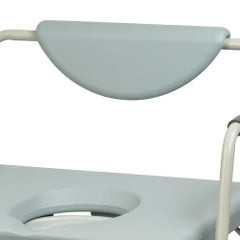 McKesson Bariatric Commode Chair - Heavy-Duty Steel Frame, 1000 lbs Capacity, Drop Arm, 12 Qt Bucket - Gray