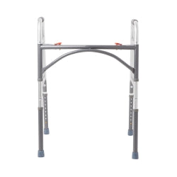 Bariatric Steel Frame Folding Walker - Heavy Duty 500 lbs Capacity - Adjustable Height 32-39 Inch