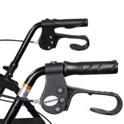 Lightweight Aluminum 4-Wheel Rollator Walker - Adjustable Height, 300 lbs Capacity, Padded Seat