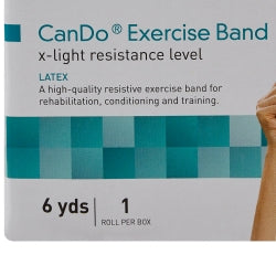 McKesson CanDo Yellow Extra Light Resistance Exercise Band - 6 Yard Roll, 5 Inch Width