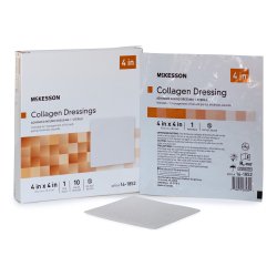 Collagen Alginate Wound Dressing - Sterile White Square for Chronic Wound Care