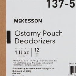 McKesson Ostomy Pouch Deodorizer - Unscented Odor Neutralizer, 1 oz Dropper Bottle
