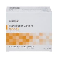Ultrasound Transducer Cover - Latex, 2 x 7.5 Inch, Non-Sterile for External Probes