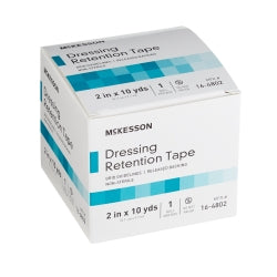 Dressing Retention Tape - Breathable Fabric with Grid Guidelines, Non-Sterile, White, Latex-Free
