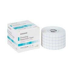 Dressing Retention Tape - Breathable Fabric with Grid Guidelines, Non-Sterile, White, Latex-Free