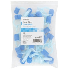 Disposable Foam Nose Clip for Spirometry - Blue Plastic with Soft Pads