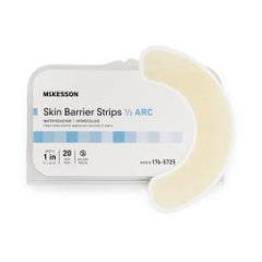 Ostomy Skin Barrier Strips - Hydrocolloid Adhesive Curved Pre-Cut Water-Resistant