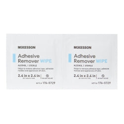 McKesson Adhesive Remover Wipes - Gentle Alcohol-Based Formula, Latex-Free (50/Box)