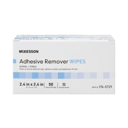 McKesson Adhesive Remover Wipes - Gentle Alcohol-Based Formula, Latex-Free (50/Box)