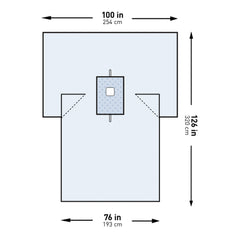 Sterile Surgical Breast Drape with EdgeGuard Technology - SMS Fabric, Absorbent Reinforcement, Flame Resistant