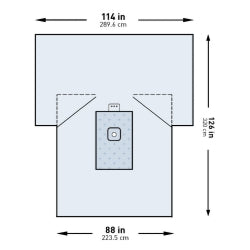 Orthopedic Lower Extremity Surgical Drape - SMS Fabric, Sterile, Fluid-Resistant - 114x88x126 or 108x80x124 Inch