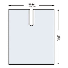 Orthopedic Surgical Drape, 60 x 81 Inch, Blue Impervious U-Drape with Absorbent Reinforcement