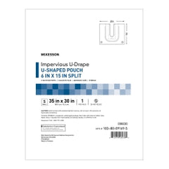 Orthopedic U-Drape with Pouch - Sterile Impervious Blue PE Film Surgical Drape