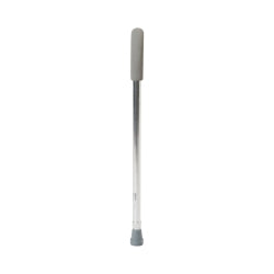 Adjustable Aluminum Walking Cane with Foam Grip Round Handle - 300 lbs Capacity - Silver