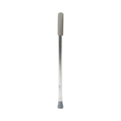 Adjustable Aluminum Walking Cane with Foam Grip Round Handle - 300 lbs Capacity - Silver