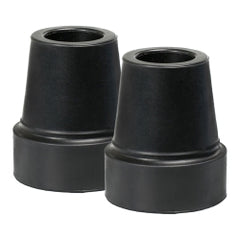 McKesson Black Rubber Cane Tip - Latex-Free Replacement Tip for Standard & Quad Canes