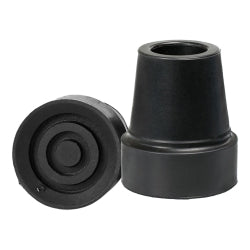 McKesson Black Rubber Cane Tip - Latex-Free Replacement Tip for Standard & Quad Canes