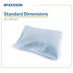Disposable Pillowcases Standard Size 21x30 Inch - Medical Grade Blue Pillow Covers (Case of 100)