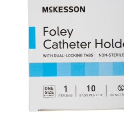 McKesson Foley Catheter Holder with Dual-Locking Tabs - 2" x 24" Leg Strap, Latex-Free