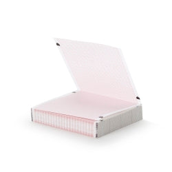 McKesson Diagnostic Recording Paper Z-Fold, 90 mm x 90 mm - Thermal Red Grid for Defibrillator Monitors