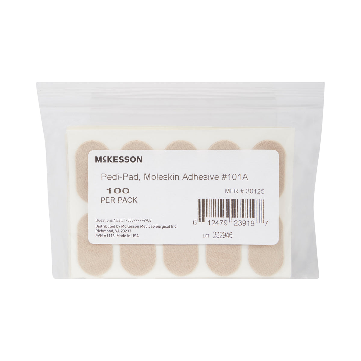 Adhesive Foot Protective Pads - Beige Adult Cushioning Pads for Comfort & Pain Relief