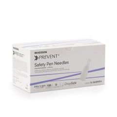 McKesson Prevent Safety Pen Needle - 31 Gauge, Sterile Single-Use Insulin Injection Needles