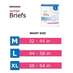 Super Absorbent Incontinence Briefs - Unisex Adult Diapers with Odor Control