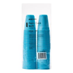 Disposable Drinking Cups 5 oz Polypropylene - Flexible Crush-Resistant, Latex-Free - Blue & Clear Options