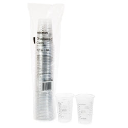 Graduated Drinking Cups 10 oz Clear Disposable - Dual-Side Measurement Markings, Latex-Free - Healthcare Grade