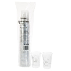 Graduated Drinking Cups 10 oz Clear Disposable - Dual-Side Measurement Markings, Latex-Free - Healthcare Grade