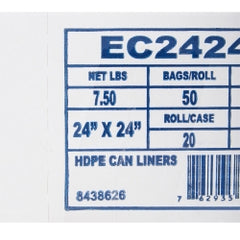 Premium HDPE Clear Trash Bags with Star Seal Bottom - Heavy Duty Coreless Rolls, 1000 Count