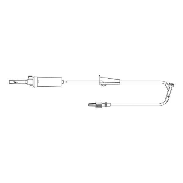 Gravity Primary IV Administration Set with Injection Y-Port - Sterile DEHP-Free Tubing, 20 Drops/mL