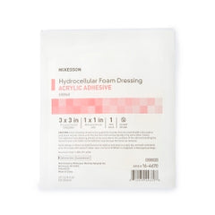 Sterile Hydrocellular Foam Dressing with Film Backing - Tan Square Wound Care Bandage