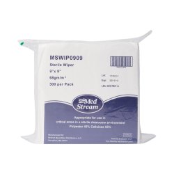 Sterile Cleanroom Wipes 9 x 9 Inch - Gamma Irradiated Low-Lint Polyester Cellulose Blend for ISO5 Critical Environments