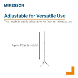 Medstream Disposable IV Stand - Lightweight Aluminum 72" Adjustable Pole with 2 Hooks