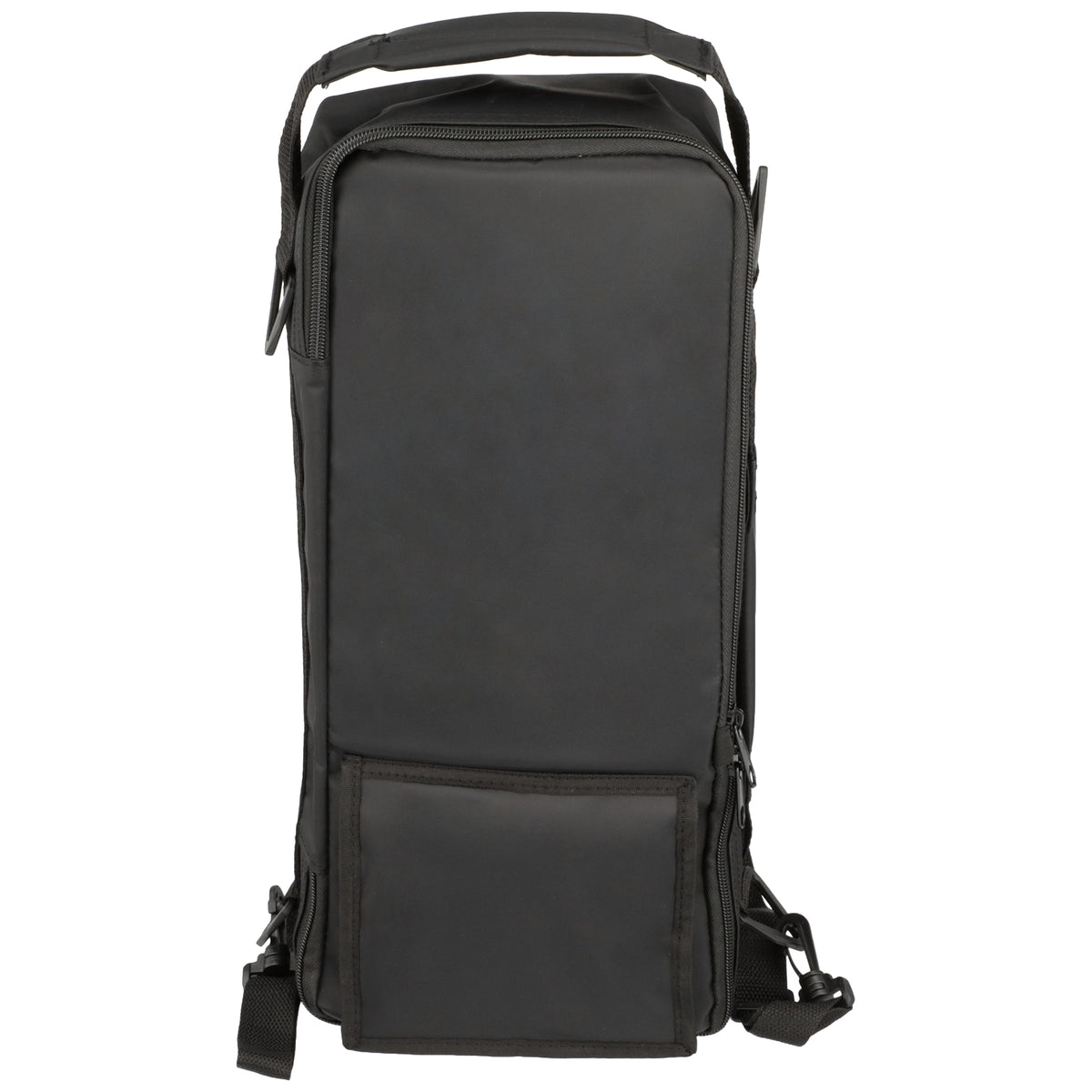 Feeding Pump Backpack - Polyester Enteral Nutrition Carrier with Clear PVC Window, Black