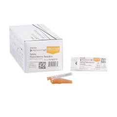 Safety Hypodermic Needle with Protective Hinge - 25 Gauge, 1 Inch, Thin-Walled for SC/IM/ID/IA Injections